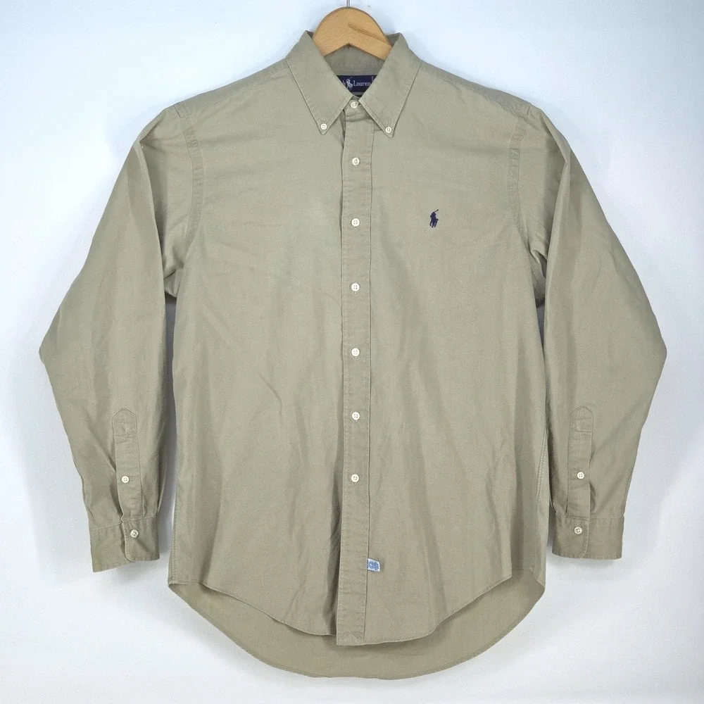 Polo Ralph Lauren 90s Long Sleeve Button Down Shirt Men's Large Heritage Classic
